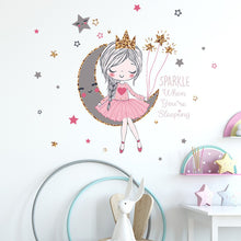 Load image into Gallery viewer, Princess on the Moon Wall Stickers - Limited Edition