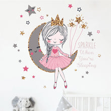 Load image into Gallery viewer, Princess on the Moon Wall Stickers - Limited Edition