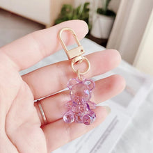 Load image into Gallery viewer, Cute Kawaii Crystal Bear Keychains