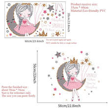 Load image into Gallery viewer, Princess on the Moon Wall Stickers - Limited Edition