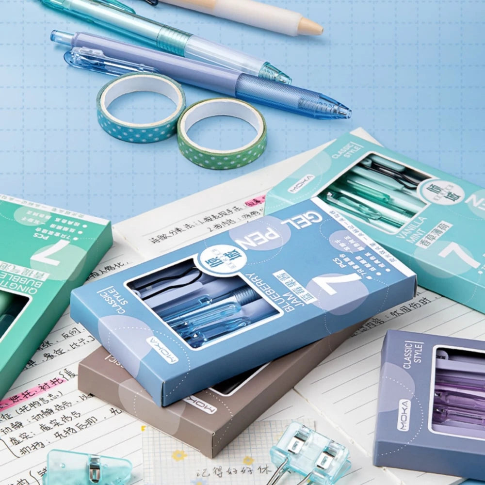 Moka Series Writing Sets (7pcs) – Original Kawaii Pen