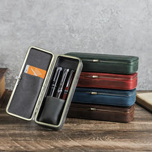 Load image into Gallery viewer, Heritage Trio Genuine Leather Pen Case – Handmade Edition