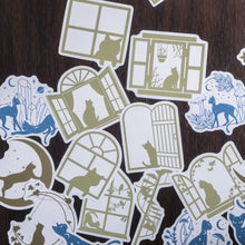 Load image into Gallery viewer, Kawaii Curious Cat Decorative Stickers (6 colors)