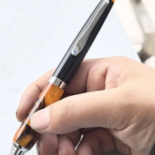 Load image into Gallery viewer, Amber Glow Acrylic Twist Pen – Luxe Edition