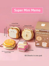 Load image into Gallery viewer, Kawaii Sip & Snack Memo Pad Set – Dessert Café Edition