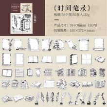 Load image into Gallery viewer, Poet's Notebook Series Decorative Stickers (4 Designs)