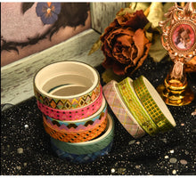 Load image into Gallery viewer, Midnight Gothic Washi Tape Collection – Vintage Edition
