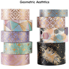 Load image into Gallery viewer, Mystic Gold Foil Washi Tape Set – Wide Craft Edition