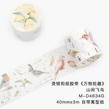Load image into Gallery viewer, Vintage Style Beautiful Nature Gilded Washi Tapes