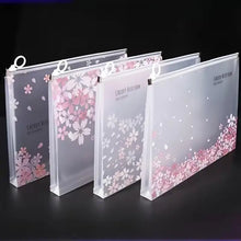 Load image into Gallery viewer, 🌸 Sakura Bloom A4 File Pouch – Kawaii Edition
