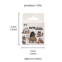 Load image into Gallery viewer, Cute Raccoon Stickers Set