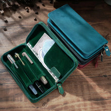 Load image into Gallery viewer, Voyager Leather Fountain Pen Case