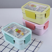 Load image into Gallery viewer, San-X Character Stainless Steel Double-layer Lunch Box (3 Colors)