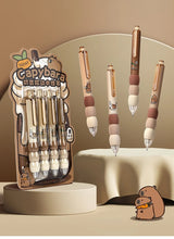 Load image into Gallery viewer, Capybara Sponge Grip Gel Pens Set