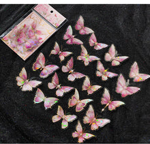 Load image into Gallery viewer, Crystal Series Butterfly Laser Decorative Stickers