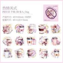 Load image into Gallery viewer, Romantic Café Series Vintage Stickers (6 Designs)