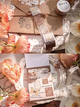 Load image into Gallery viewer, Time Notes Series Floral Gilded Washi Tapes (4 Designs)