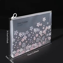 Load image into Gallery viewer, 🌸 Sakura Bloom A4 File Pouch – Kawaii Edition