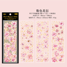Load image into Gallery viewer, Three-Dimensional Sunset Flower Borders Gold Foiled Stickers