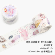 Load image into Gallery viewer, Vintage Style Beautiful Nature Gilded Washi Tapes