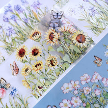 Load image into Gallery viewer, Japanese Floral Heaven Transparent Extra Large Washi Tape Sets (21 Designs)