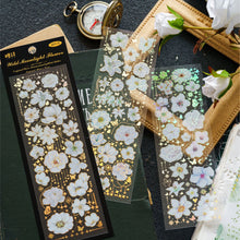 Load image into Gallery viewer, Three-Dimensional Sunset Flower Borders Gold Foiled Stickers