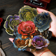 Load image into Gallery viewer, Vintage Style Gold Foiled Rose Stickers