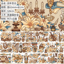 Load image into Gallery viewer, Japanese Floral Heaven Transparent Extra Large Washi Tape Sets (21 Designs)
