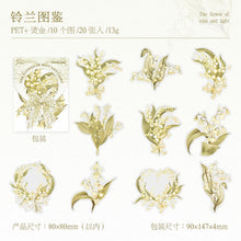 Load image into Gallery viewer, The Flower of Mist & Light Gilded Floral Stickers