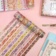 Load image into Gallery viewer, Marigold Medley Floral Washi Tape Set