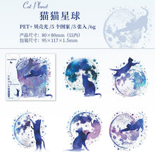 Load image into Gallery viewer, Nostalgic Nebula Laser Cat Stickers