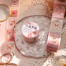 Load image into Gallery viewer, Time Notes Series Floral Gilded Washi Tapes (4 Designs)