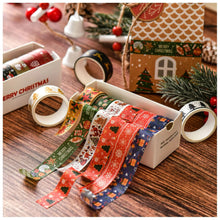 Load image into Gallery viewer, Vintage Snowmen Merry Christmas Masking Washi Tape Sets