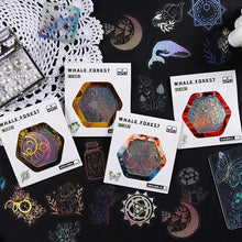 Load image into Gallery viewer, Vintage Style Whale Forest Series Nature Laser Stickers - Original Kawaii Pen