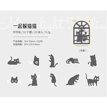 Load image into Gallery viewer, Kawaii Curious Cat Decorative Stickers (6 colors)