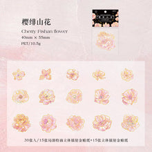 Load image into Gallery viewer, Retro Gilded Floral Decorative Stickers