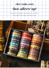 Load image into Gallery viewer, Midnight Gothic Washi Tape Collection – Vintage Edition