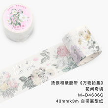 Load image into Gallery viewer, Vintage Style Beautiful Nature Gilded Washi Tapes