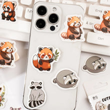 Load image into Gallery viewer, Cute Raccoon Stickers Set