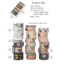 Load image into Gallery viewer, Winged Wonders Washi Tape Set (18 pcs)
