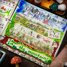 Load image into Gallery viewer, "In the Mountains" series Gold Foiled Washi Tape Sets (17pcs)