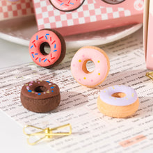 Load image into Gallery viewer, Cute Mini Doughnut Erasers Set (4pcs)
