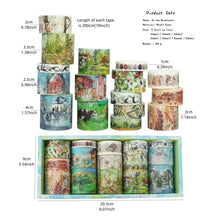 Load image into Gallery viewer, "In the Mountains" series Gold Foiled Washi Tape Sets (17pcs)