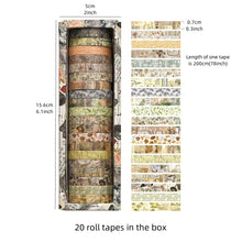 Load image into Gallery viewer, Retro Nature Washi Tape Sets (20 pcs a set)