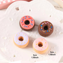 Load image into Gallery viewer, Cute Mini Doughnut Erasers Set (4pcs)