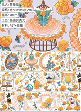 Load image into Gallery viewer, Japanese Floral Heaven Transparent Extra Large Washi Tape Sets (21 Designs)