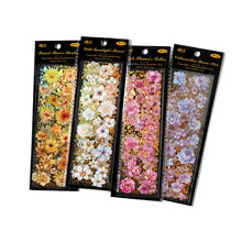 Load image into Gallery viewer, Three-Dimensional Sunset Flower Borders Gold Foiled Stickers