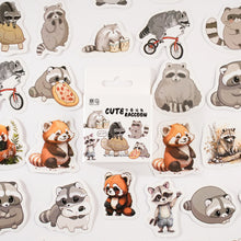 Load image into Gallery viewer, Cute Raccoon Stickers Set