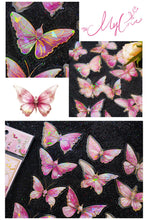 Load image into Gallery viewer, Crystal Series Butterfly Laser Decorative Stickers