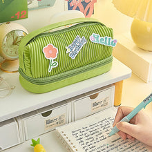 Load image into Gallery viewer, Double Pocket Large Capacity Pen Pouch